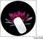 Lotus Flower Water Plant Mouse Pad Round Non-Slip Rubber Mousepad Laptop Office Computer Decor Cute Desk Accessories Customized Design Mouse Pad