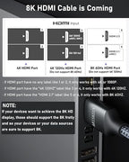 ARISKEEN 8K HDMI Cable 3FT 2-Pack, 48Gbps High Speed HDMI 2.1 Cable, 8K 60Hz, 4K 120Hz 144Hz Support for HDR 10, HDCP 2.2 2.3, eARC, DTS:X, Braided HDMI Cord Compatible with Laptop/HDTV - 3 Feet