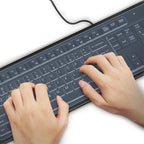 (2 Pack) Universal Clear Anti-Dust Keyboard Skin Protector Cover for 104/107 Keys Standard Desktop Keyboard Reusable Waterproof Keyboard Cover