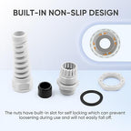 Strain Relief Cord Connector,LISTENJIALE 2Pcs NPT 3/8" Waterproof Cable Gland Flex Spiral Strain Relief Adjustable 5-10mm Cable Connector Nylon Joint with Gaskets(Grey)
