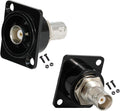 PENGLIN 2PCS BNC D Series Panel-Mount Connector, BNC Female to Female Adapter Bulkhead Connector, Coaxial Extension Coupler for Custom Communication & Surveillance Systems