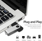 Aiibe 2GB Flash Drives 20 Pack 2GB USB Flash Drive Bulk USB 2.0 Thumb Drives Swivel Zip Drive (2 GB, Black)