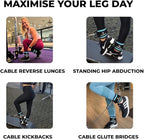 Ankle Straps for Cable Machines Women - Adjustable Gym Ankle Strap for Cable Machine, Neoprene Padded Cable Straps, Durable Leg Strap with Cable Cuff, Glute Kickback Ankle Strap with D Rings