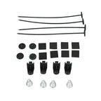 7 Inch Universal Slim Fan Push Pull Electric Radiator Cooling Fan 12V 80W Mount Kit Black Set of 2