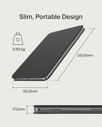 Belkin Pro Keyboard Case w/Magnetic Stand, Backlit Bluetooth Keyboard, Multi-Gesture Controls, Magnetic Apple Pencil Storage Compatibility, & Multimedia Keys for iPad Air 10.9" & iPad Pro 11" - Black
