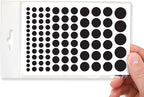 Stackable Webcam/Camera Vinyl Covers | 95 Low-Tack Restickable Webcam Sticker | 5-Sizes | Black 95-Pack (Muted Matte)