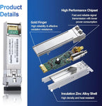 10Pcs Single Mode 10G SFP+ Fiber Module Network Transceiver, LR SM1310nm 10km, Duplex LC for Switch, Router, Firewall, Network Card, Media Converter etc