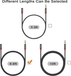 Devinal 3.5mm TRRS Headphone Extension Cable, 1/8" inch Female 4-Pole to Male Extension Cord, Mini-Jack Aux Stereo Audio Connector 6.6Ft/2M (2 Pack)