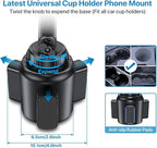 Miracase Cup Phone Holder for Car, [Upgraded Version] Adjustable Long Neck Car Cup Holder Phone Mount Cradle Friendly Compatible with iPhone Samsung Google and All Smartphones, Red
