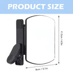 Mirror Effect Lens, Smartphone Camera Mirror Reflection Clip Kit Phone Camera Shooting Reflection Mirror Adjustable HD Glass Smartphone Photography Flip Mirror for All Phones (White+Black)