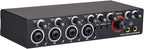4 Channels Sound Card Computer Audio Interface, 4-in 4-out for Professional Recording of Live Streaming Karaoke, Driver Free USB Audio Interface