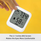 Pack of 2 Digital Thermometer and Hygrometer with Comfort Face Display, Hygrometer, Stand, Magnet, Hanging, Simple, Infectious Disease Prevention, Heat Stroke Prevention