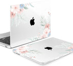 Batianda Premium Case for New MacBook Air 15 inch 2025 M4 2024 2023 with M3 M2 Chip Model A3114 A2941, Designed Protective Plastic Hardshell & Keyboard Cover & Screen Protector, Watercolor Floral