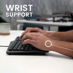 Perixx PERIBOARD-535BR Wired Ergonomic Mechanical Split Keyboard - Low-Profile Brown Tactile Switches - Programmable Feature with Macro Keys - Compatible with Windows and Mac OS X - US English, Black