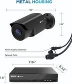 4COVR Home Security Camera System, AI Human Vehicle Detection, 8CH 8MP NVR 2TB HDD, 6Pcs 5MP Wired Commercial Bullet PoE IP Camera IP67 Night Vision, 24/7 Surveillance Outdoor, LY37EB5M0806