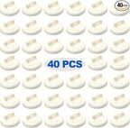 Magnetic Cable Zip Tie Mounts Clips Multipurpose Zip Ties Mount Base Holder Wire Cable Holder Mount Wire Clips Management for Home Office Marine Electrical Wiring (White, 40 Piece)