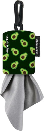 SPUDZ Ultra Microfiber Lens Cleaner – Closable Pouch, Clip-On, Washable – for Optics, Scopes, Glasses | Avocado, 6 x 6 Inch