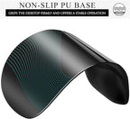 JIKIOU Mouse Pad, 2 Pack Ergonomic Mouse Pads with Comfortable Gel Wrist Rest Support and Smooth Cloth, Non-Slip PU Base for Easy Typing Pain Relief Durable and Easy to Clean Small Black