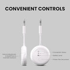 Avantree SoundJet R1 – Airplane Bluetooth Adapter for Headphones & AirPods, aptX Adaptive, Qualcomm Chipset, 20H Battery, Wireless Audio Transmitter for in-Flight Travel Essentials - White