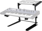 Rockville Rock2d2 Adjustable Dual Shelf DJ Controller Midi Keyboard Laptop Stand