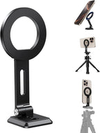 elitehood Aluminum Magsafe iPhone Tripod Mount with Arca Port, Magnetic Phone Mount for Tripod with 1/4" 3/8" Screw Adapter, Cell Phone Holder Stand for Video Recording Live Streaming Vlogging