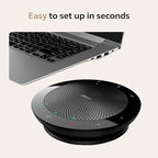 Jabra Speak 510 (2025 Edition) Portable Wireless Bluetooth Speaker with Link 370 USB Adapter for Meetings and Calls with Crystal-Clear Sound, Works with Microsoft Teams, Black