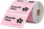 2.25x1.25 Inch Thermal Labels Pink, Holographic Sliver Barcode Thermal Labels for Thermal Printer and Small Business, Multi-Purpose Rectangle Stickers, 500 Sheets/Roll