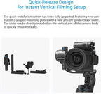 FeiyuTech SCORP 2 Gimbal Stabilizer for DSLR and Mirrorless Camera, Integrated Al Tracking Sensor, 3-Axis Camera Stabilizer for Sony Canon Panasonic Nikon, 2.5kg Payload Touch Screen Vertical Shooting