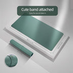 YSAGi Desk Mat, Mouse Pad,Waterproof Desk Pad,Large Mouse pad for Desk, Leather Desk Pad Large for Keyboard and Mouse,Dual-Sided Mouse Mat for Office (23.6" x 13.7", Pistachio Green + Green Blue)
