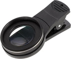 Phone Lens : 37mm 15X Macro Lens for Phone Camera Clip-on Magnifying for Close-up Photography (Black)
