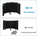 Moukey Microphone Insulation Sound Insulation Sound Shield Isolation, 5 Sides Microphone Sound-Absorbing Foam Reflector for Recording Studio, Podcasts, Vocals and Broadcasting