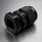 MGI SpeedWare 3/4" NPT Strain Relief Nylon Cord Grip Cable Glands, Black Plastic Grommet 4-Pack