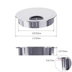 2 Pack Desk Grommet 2-1/8 Inch 53mm, Zinc Alloy Computer Desk Wire Hole Cover, Office Desktop Cord Cable Hole Metal Ring, Silver Tone