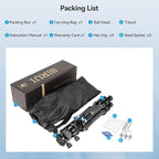 SIRUI AM-223L Carbon Fiber Mini Tabletop Tripod Kit, Compact Lightweight with AT-10 Fulid Video Head, Max Load 5kg/11.02lb for Cameras, DSLR (AM-223L+AT-10)