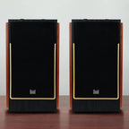 Dual Electronics LUHSL20B Cherrywood and Black 2-Way Bookshelf Speakers with Bluetooth | Home Stereo, PC | Loud & Deep Rich Bass | Wireless Remote Control | Smart Speaker Dock | Sold in Pairs