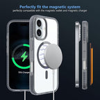 BELTRON Belt Case for iPhone 16 Plus, Slim Protective Transparent Case & Rotating Belt Clip Holster Combo (Compatible with MagSafe)