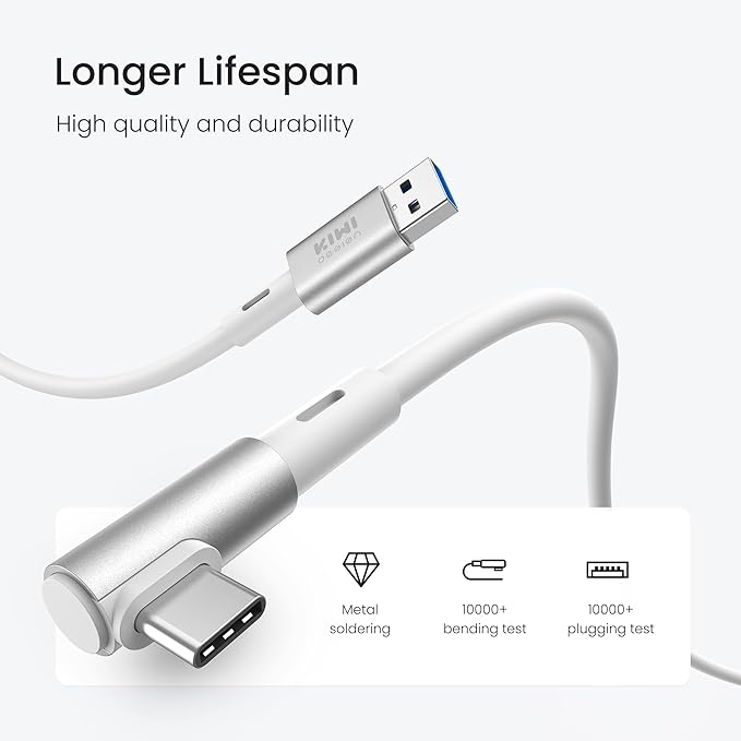 KIWI design 20FT Link Cable Compatible with Oculus/Meta Quest 3S Accessories, and Quest 3/2/Pro/Pico 4, USB3.0 Link Cable with 5Gbps Super Speed