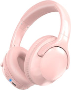 MIDOLA Bluetooth Headphones Over Ear 68H Playtime 6 EQ Wireless Headset with Microphone HiFi Stereo Foldable Lightweight Deep Bass for Travel Home Office Cellphone Pink