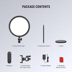NEEWER Basics 12" 24W Large Ring Light with 68" Stand/Phone Holder/Remote for iPhone Video Recording Selfie Streaming Makeup Studio Photography, 3000K-6500K CRI98 Full Screen LED Panel Lighting, BR13
