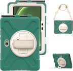 rantice Compatible with Samsung Galaxy TAB Active PRO 10.1 inch/Tab Active4 PRO Case, Heavy Duty Rugged Shockproof Drop Protection Case, Hand Strap&Shoulder Strap for SM-T540/T547/T630/T638 (Green)