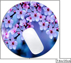 Beautiful Flowers Mouse Pad Round Non-Slip Rubber Mousepad Laptop Office Computer Decor Cute Desk Accessories Customized Design Mouse Pad