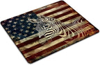 Square Mouse Pad Black and White Zebra and National Flag-1,Gaming Mouse Pads for Desk,Soft Computer Waterproof Non-Slip Mouse Mat