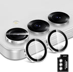 for Samsung Galaxy S25 Plus Camera Lens Protector, Individual Metal Ring Tempered Glass Lens Cover, [Strong Adsorption] Scratch Resistant Ultra-Thin HD Clear Lens Cover, 1 Set-Slivery Ring