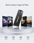 16GB USB Flash Drives 5 Pack Waterproof Metal USB Memory Stick Slim USB 2.0 Flash Drive, Portable Pen Drive Thumb Drive with Keychain Hole Jump Drive for Computer/Car/Smart TV (Black)