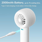 JISULIFE Mini Portable Fan-Bladeless Safe Design, Powerful Turbo Handheld Fan with 3 Speeds, USB Rechargeable, Small Pocket Design for Travel/Lash, Gifts For Girls/Women