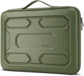 DOMISO 17 inch Laptop Sleeve with Handle Shockproof Waterproof EVA Protective Case for 17.3" ZBook Fury 17.3 G8/MSI GS73VR Stealth Pro/HP Envy 17/LG Gram 17"/ROG Strix GL702VS, Green
