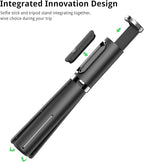 ATUMTEK Selfie Stick Tripod, Extendable 3 in 1 Aluminum Bluetooth Selfie Stick with Wireless Remote and Tripod Stand for iPhone 16/15/14/13/12/11/11 Pro/XS Max/XS/XR/X/8/7, Samsung Smartphones, Black