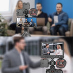 3 Port Cold Shoe Mount with 1/4"-20 Thread for Camera Cage Flash LED Monitor Microphone etc., Aluminum Camera Triple Cold Shoe Extension Bracket Compatible with Nikon, Canon, Sony..DSLR/SLR