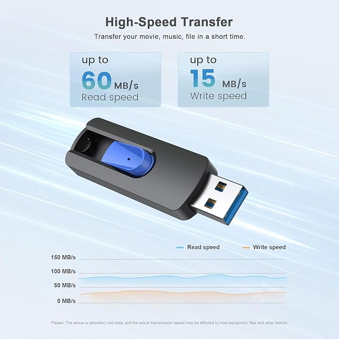 JUANWE 64GB Flash Drive 10 Pack USB Flash Drive Glide Pen Drive Large Capacity Thumb Drive High Speed USB Memory Stick with Easy Carry Lanyard-Hole Portable Jump Drive for PC Car Smart TV