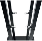 Rockville RTP33-TV Black Totem DJ Speaker/Lighting Stand, Detachable TV Mount, Adjustable Height, Stable Base, for DJs and Event Professionals